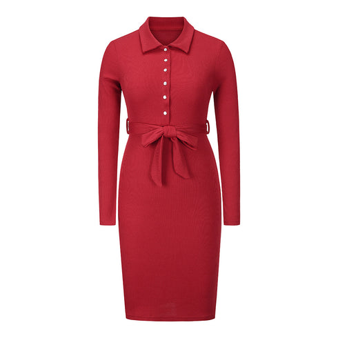 Mid-length Pullover Knitted Dress - ROUTINE FASHION